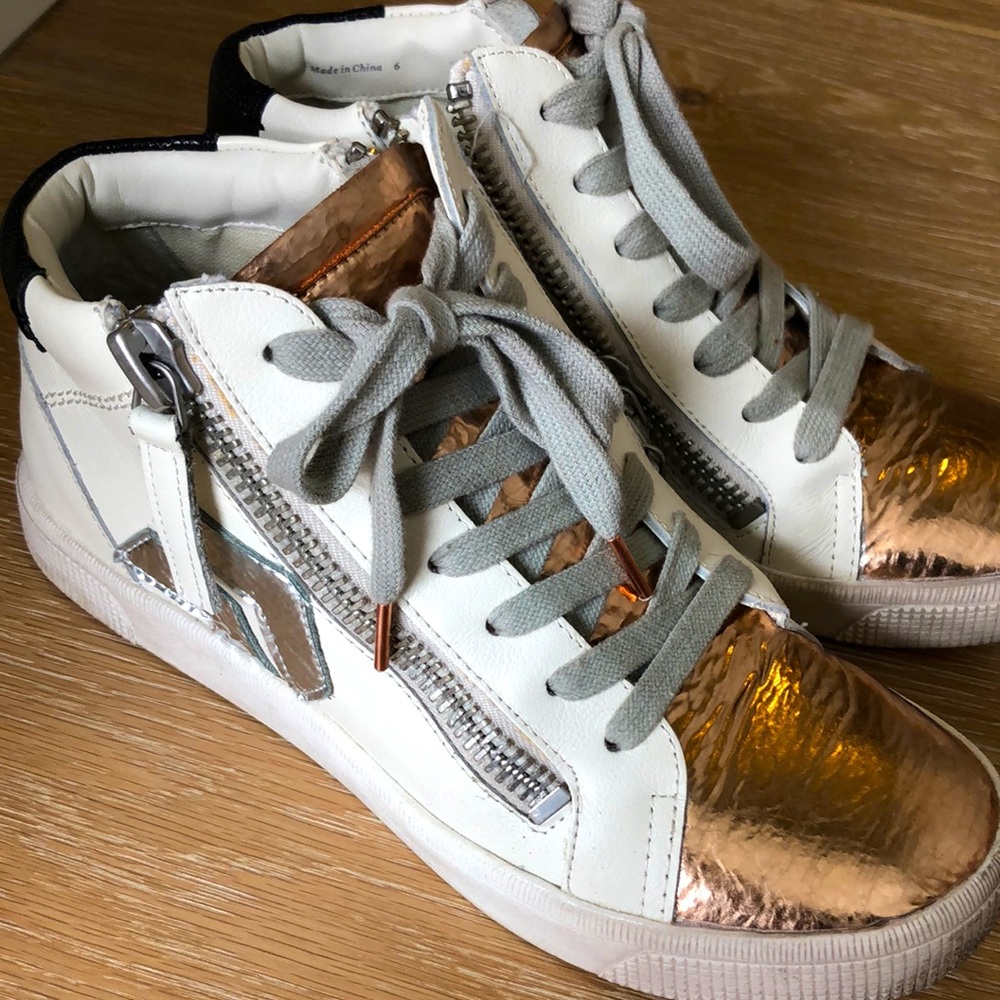 Dolce Vita Zonya Leather High-Top Sneakers Size 6